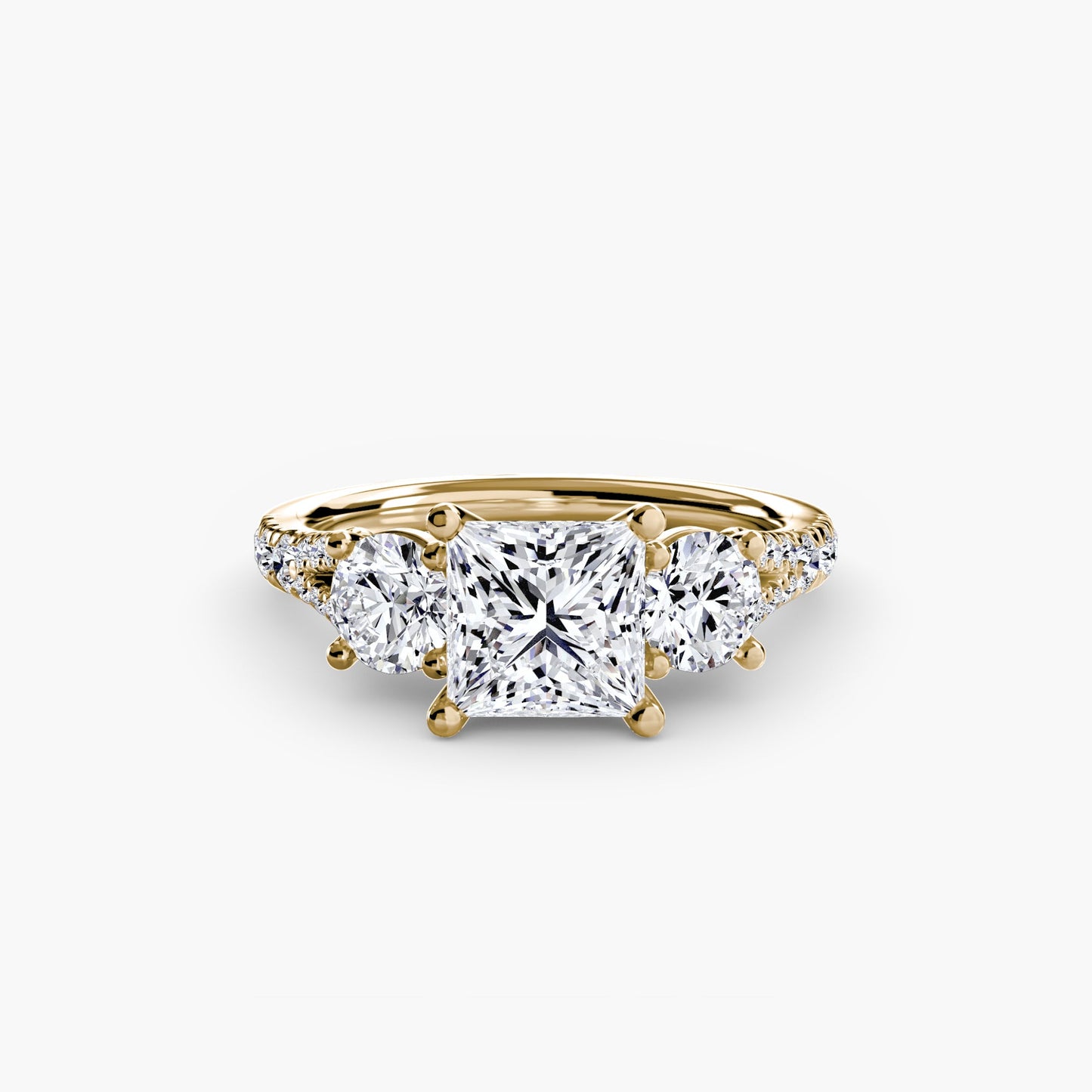 Three-Stone with Pavé Band 3 - AYKA JEWELS