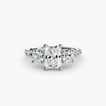 Three-Stone with Pavé Band 3 - AYKA JEWELS