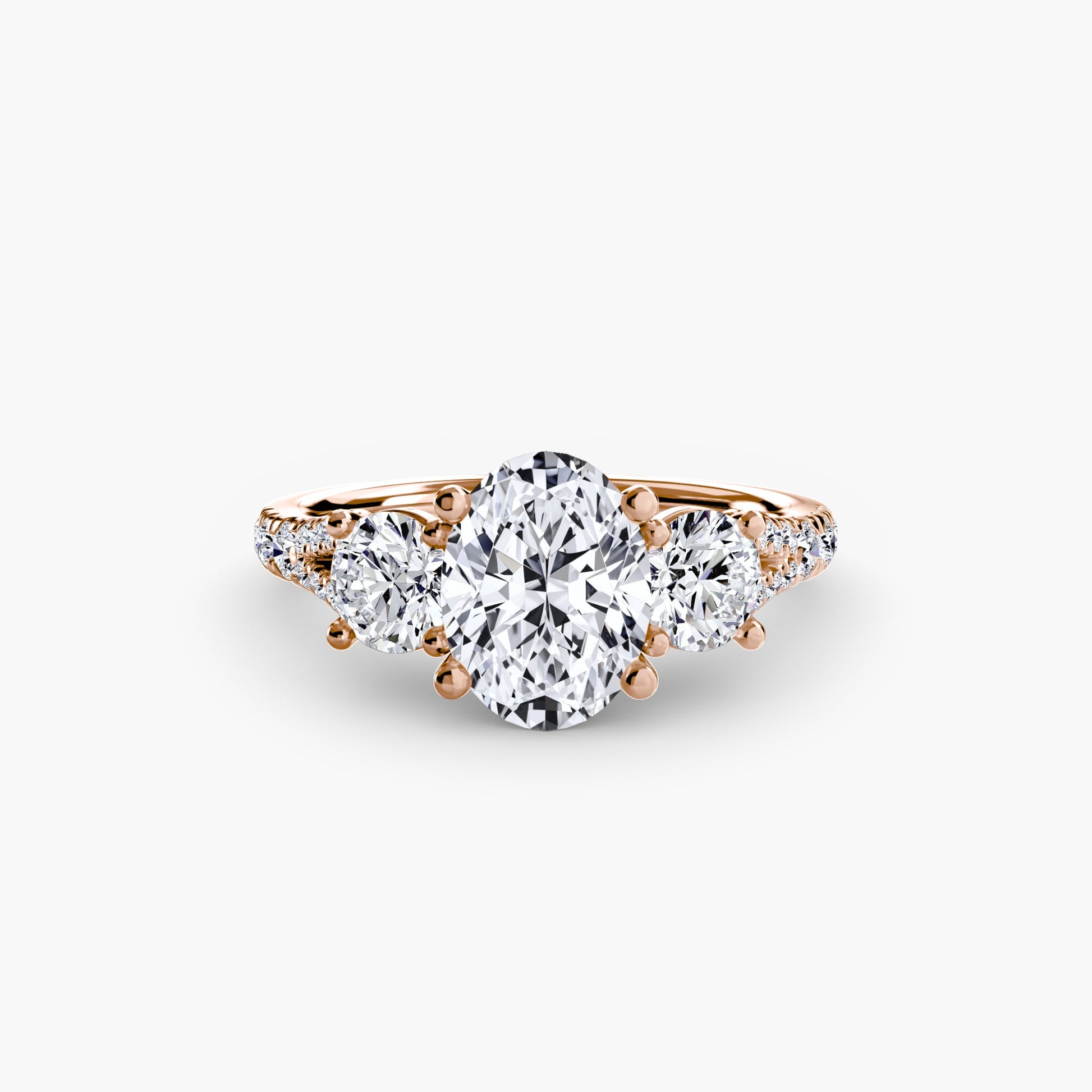 Three-Stone with Pavé Band 3 - AYKA JEWELS