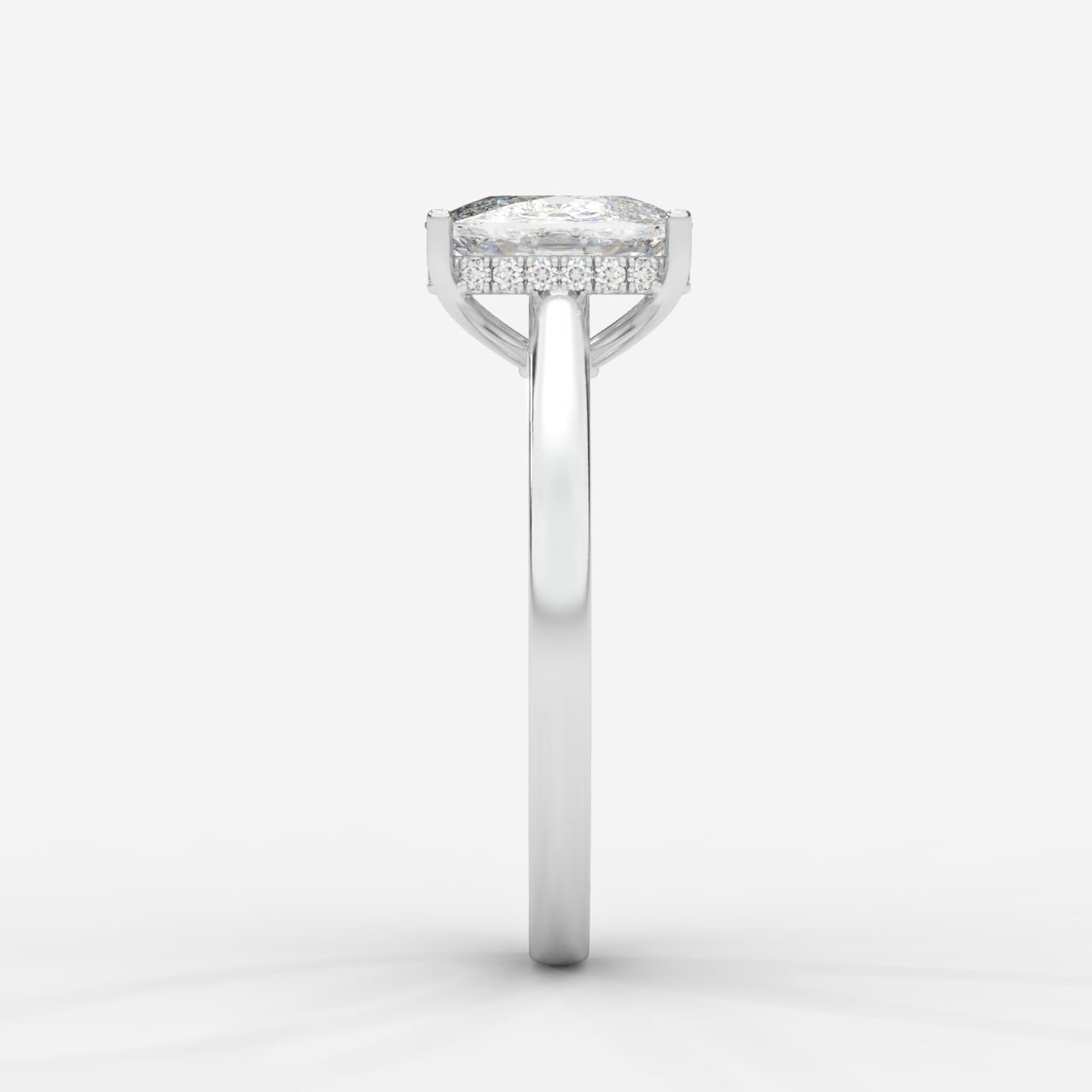 Vivienne Diamond Ring with Hidden Halo - Cushion - AYKA JEWELS