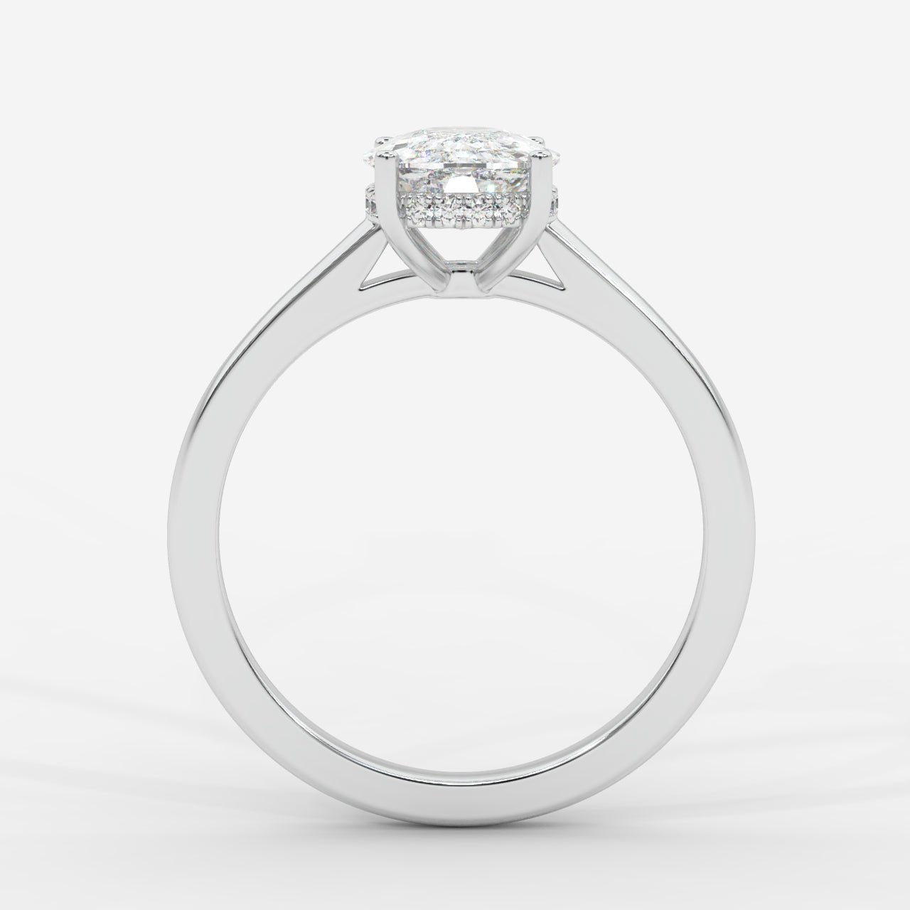 Vivienne Diamond Ring with Hidden Halo - Cushion - AYKA JEWELS