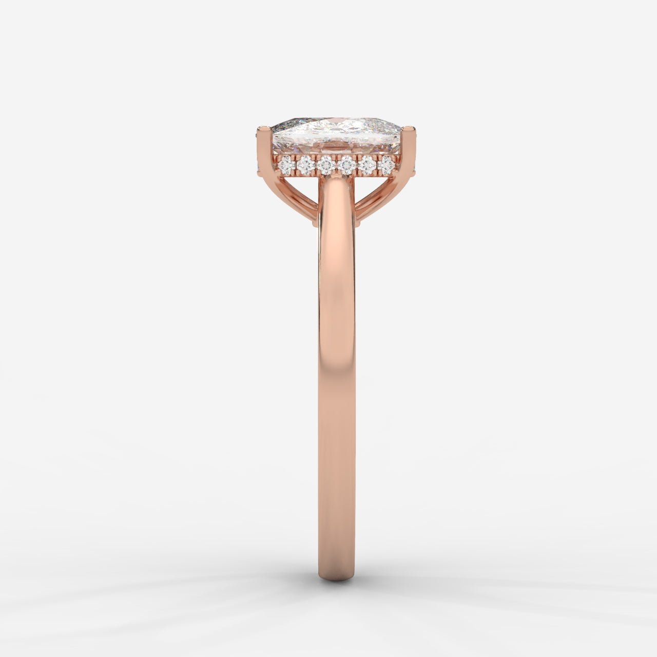 Vivienne Diamond Ring with Hidden Halo - Cushion - AYKA JEWELS