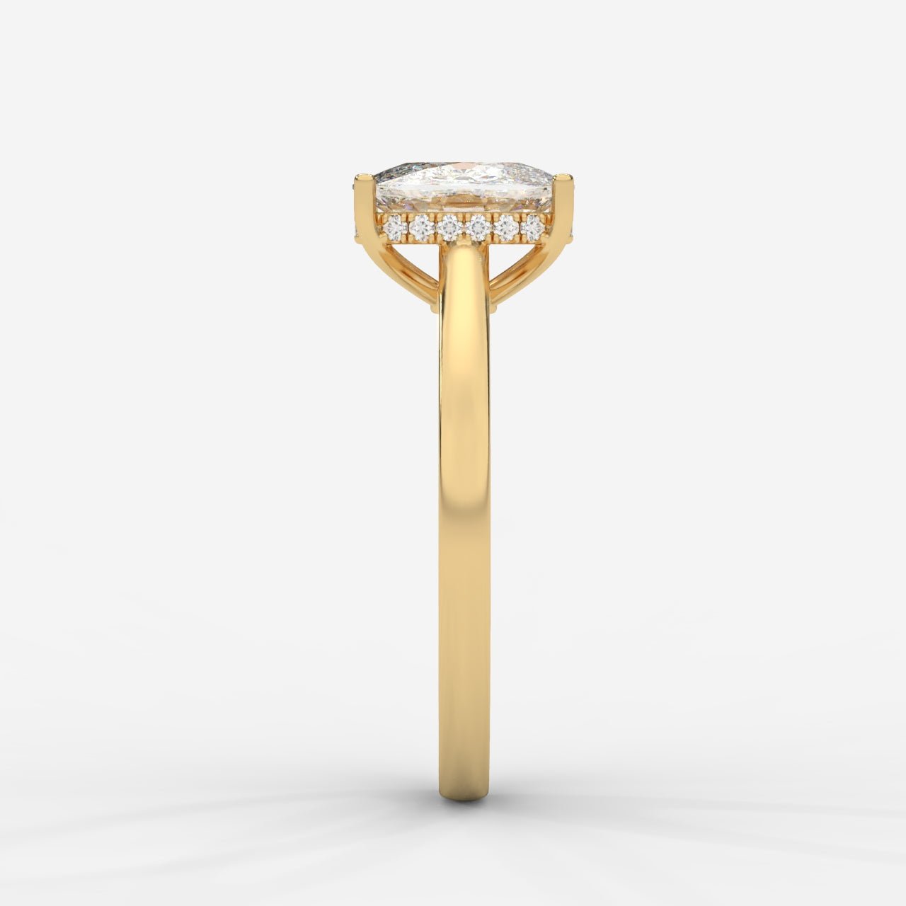 Vivienne Diamond Ring with Hidden Halo - Cushion - AYKA JEWELS