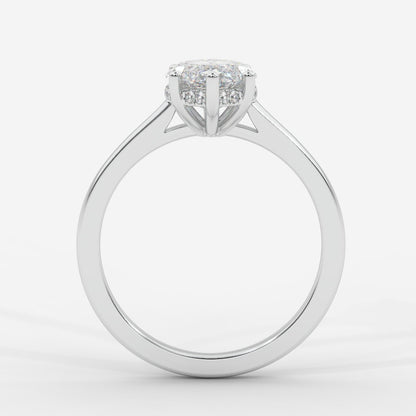 Vivienne Diamond Ring with Hidden Halo - Marquise - AYKA JEWELS
