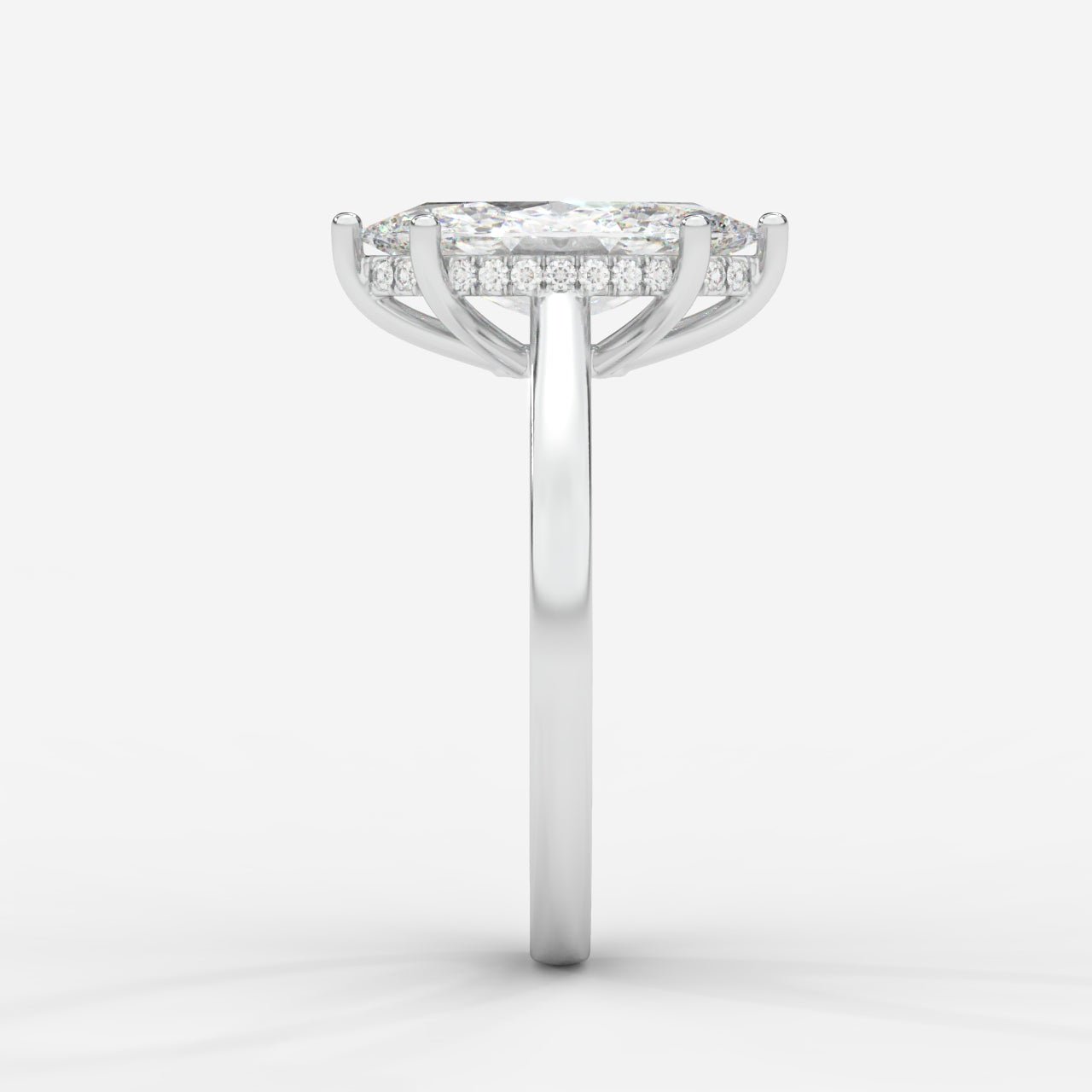 Vivienne Diamond Ring with Hidden Halo - Marquise - AYKA JEWELS