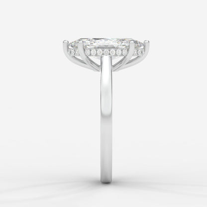 Vivienne Diamond Ring with Hidden Halo - Marquise - AYKA JEWELS