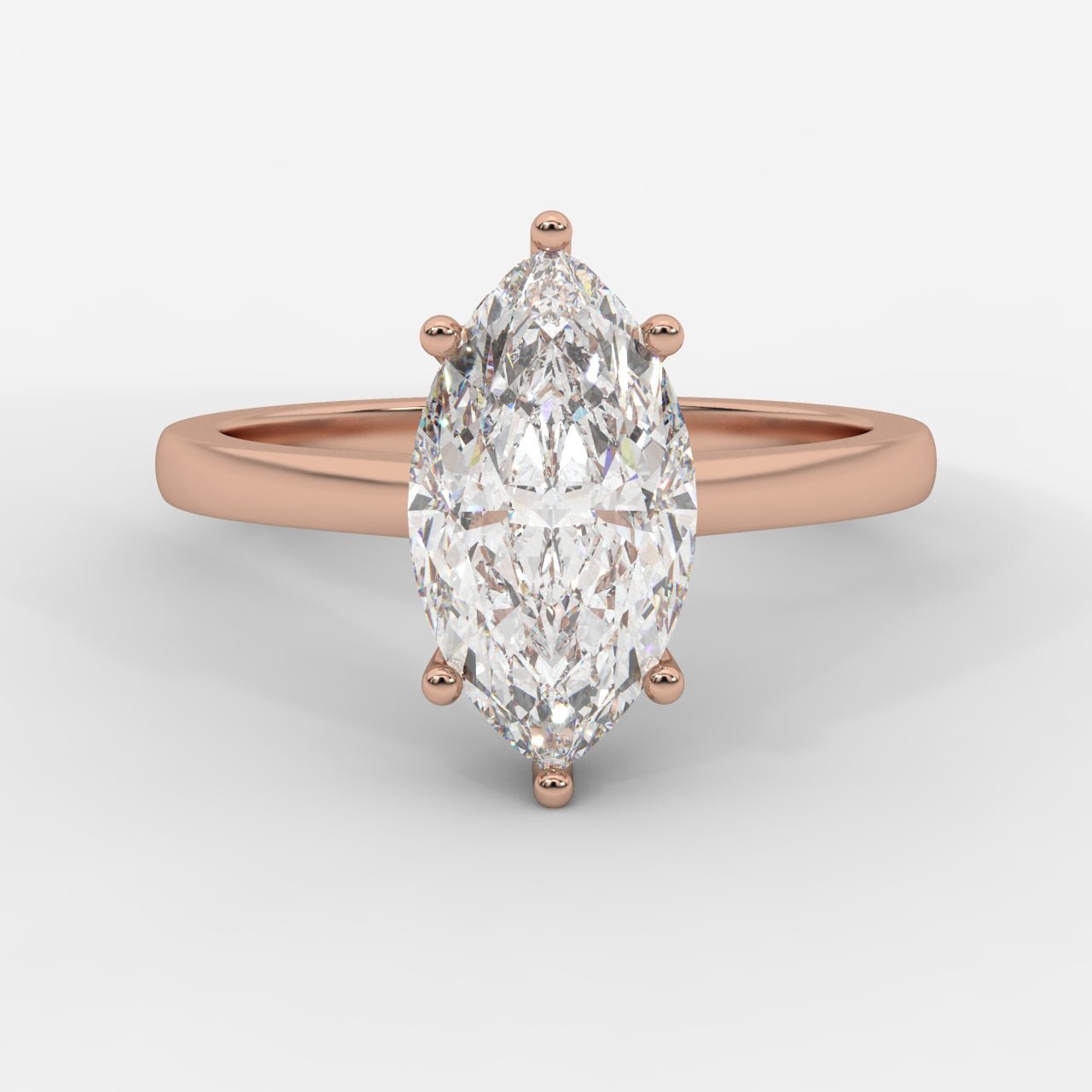 Vivienne Diamond Ring with Hidden Halo - Marquise - AYKA JEWELS