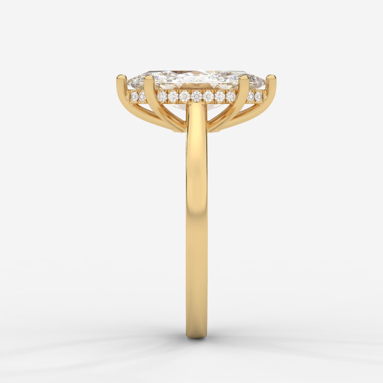 Vivienne Diamond Ring with Hidden Halo - Marquise - AYKA JEWELS