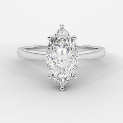 Vivienne Diamond Ring with Hidden Halo - Marquise - AYKA JEWELS