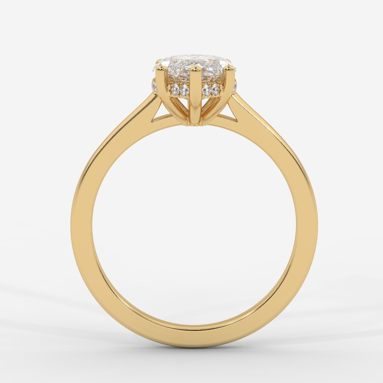 Vivienne Diamond Ring with Hidden Halo - Marquise - AYKA JEWELS