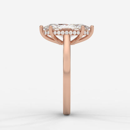Vivienne Diamond Ring with Hidden Halo - Marquise - AYKA JEWELS