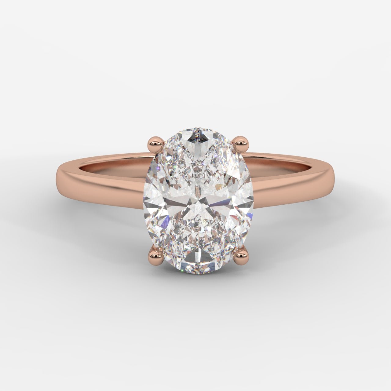 Vivienne Diamond Ring with Hidden Halo - Oval - AYKA JEWELS