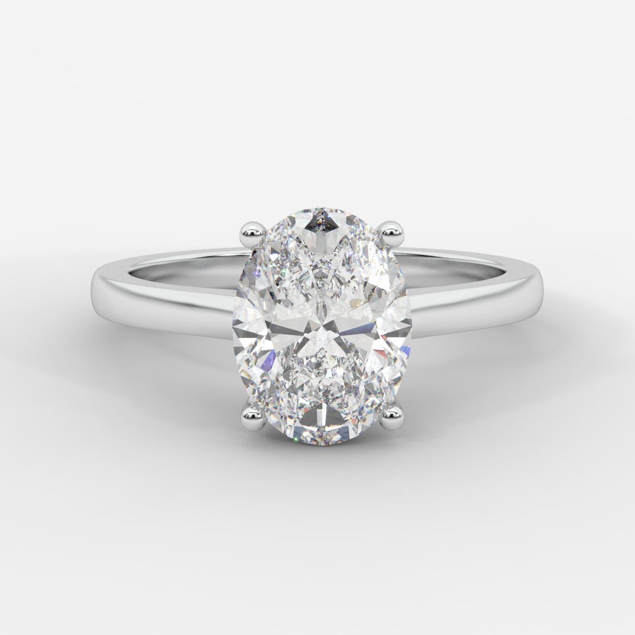 Vivienne Diamond Ring with Hidden Halo - Oval - AYKA JEWELS