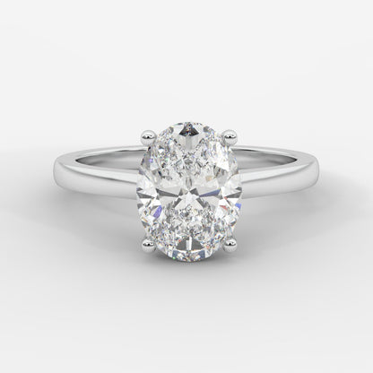 Vivienne Diamond Ring with Hidden Halo - Oval - AYKA JEWELS