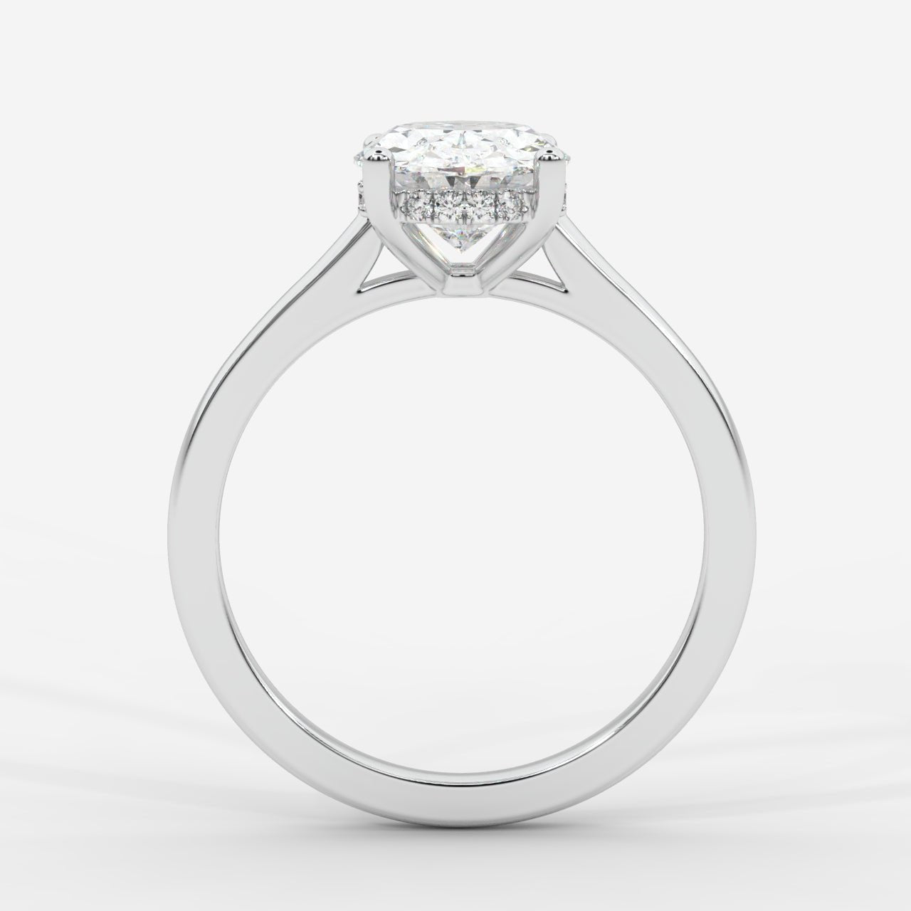 Vivienne Diamond Ring with Hidden Halo - Oval - AYKA JEWELS