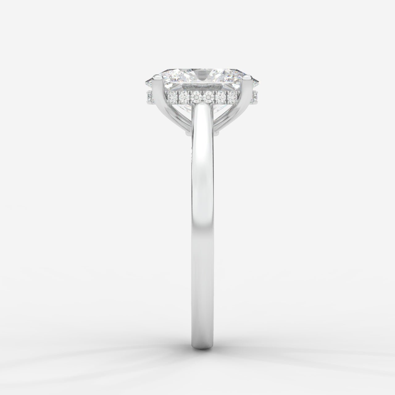 Vivienne Diamond Ring with Hidden Halo - Oval - AYKA JEWELS