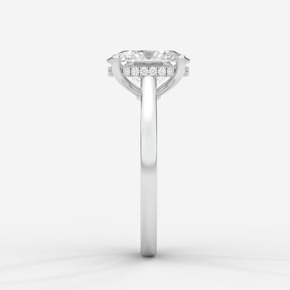 Vivienne Diamond Ring with Hidden Halo - Oval - AYKA JEWELS