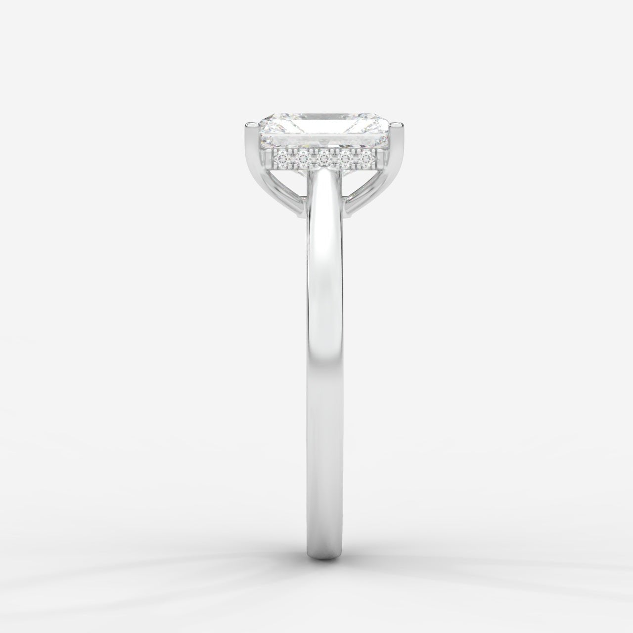 Vivienne Diamond Ring with Hidden Halo - Radiant - AYKA JEWELS