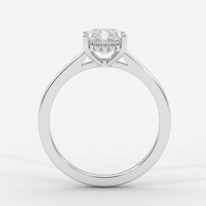 Vivienne Diamond Ring with Hidden Halo - Radiant - AYKA JEWELS