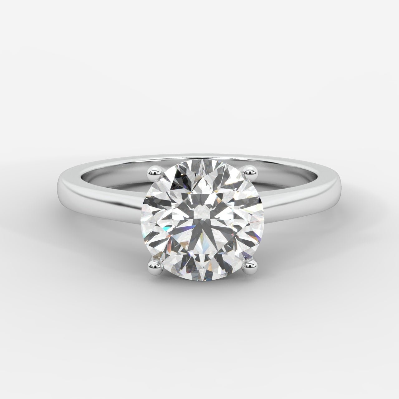 Vivienne Diamond Ring with Hidden Halo - Round - AYKA JEWELS