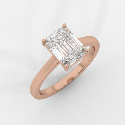 Vivienne Solitaire Ring - Emerald - AYKA JEWELS