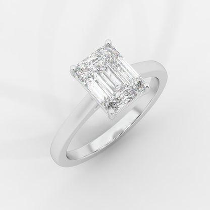 Vivienne Solitaire Ring - Emerald - AYKA JEWELS