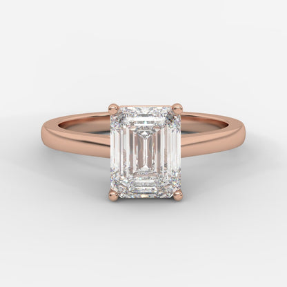 Vivienne Solitaire Ring - Emerald - AYKA JEWELS