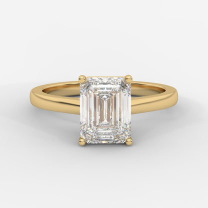 Vivienne Solitaire Ring - Emerald - AYKA JEWELS