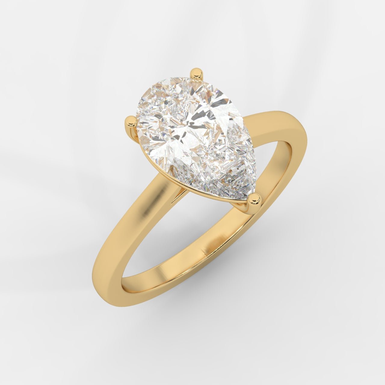 Vivienne Solitaire Ring - Pear - AYKA JEWELS