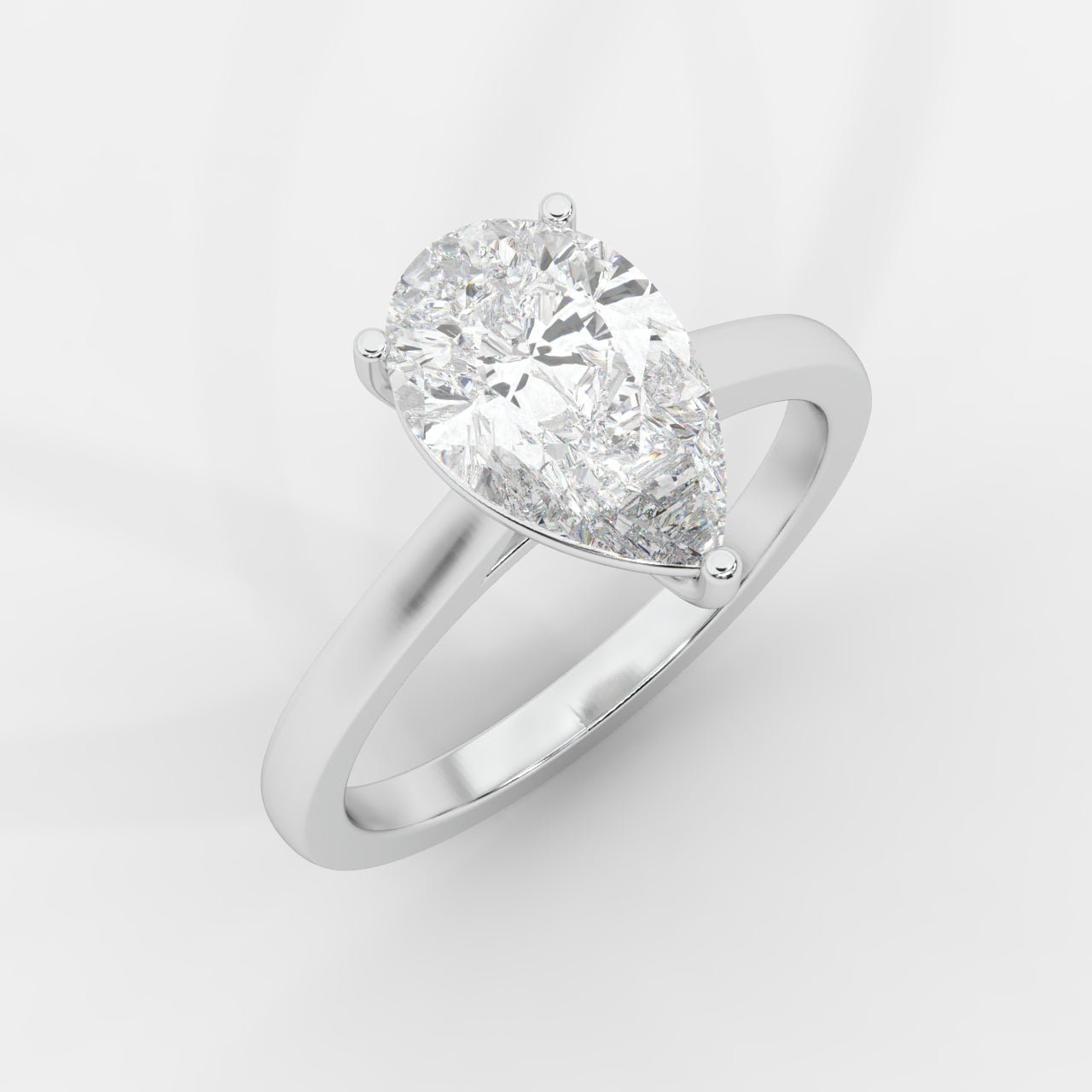 Vivienne Solitaire Ring - Pear - AYKA JEWELS