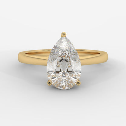 Vivienne Solitaire Ring - Pear - AYKA JEWELS