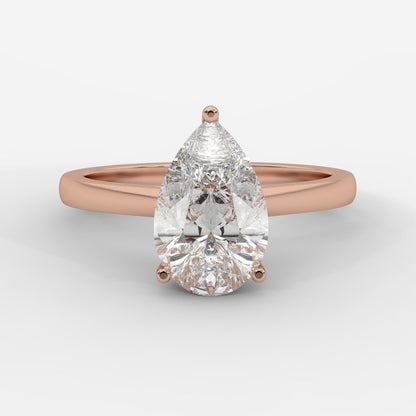 Vivienne Solitaire Ring - Pear - AYKA JEWELS