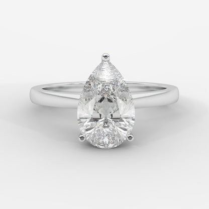 Vivienne Solitaire Ring - Pear - AYKA JEWELS