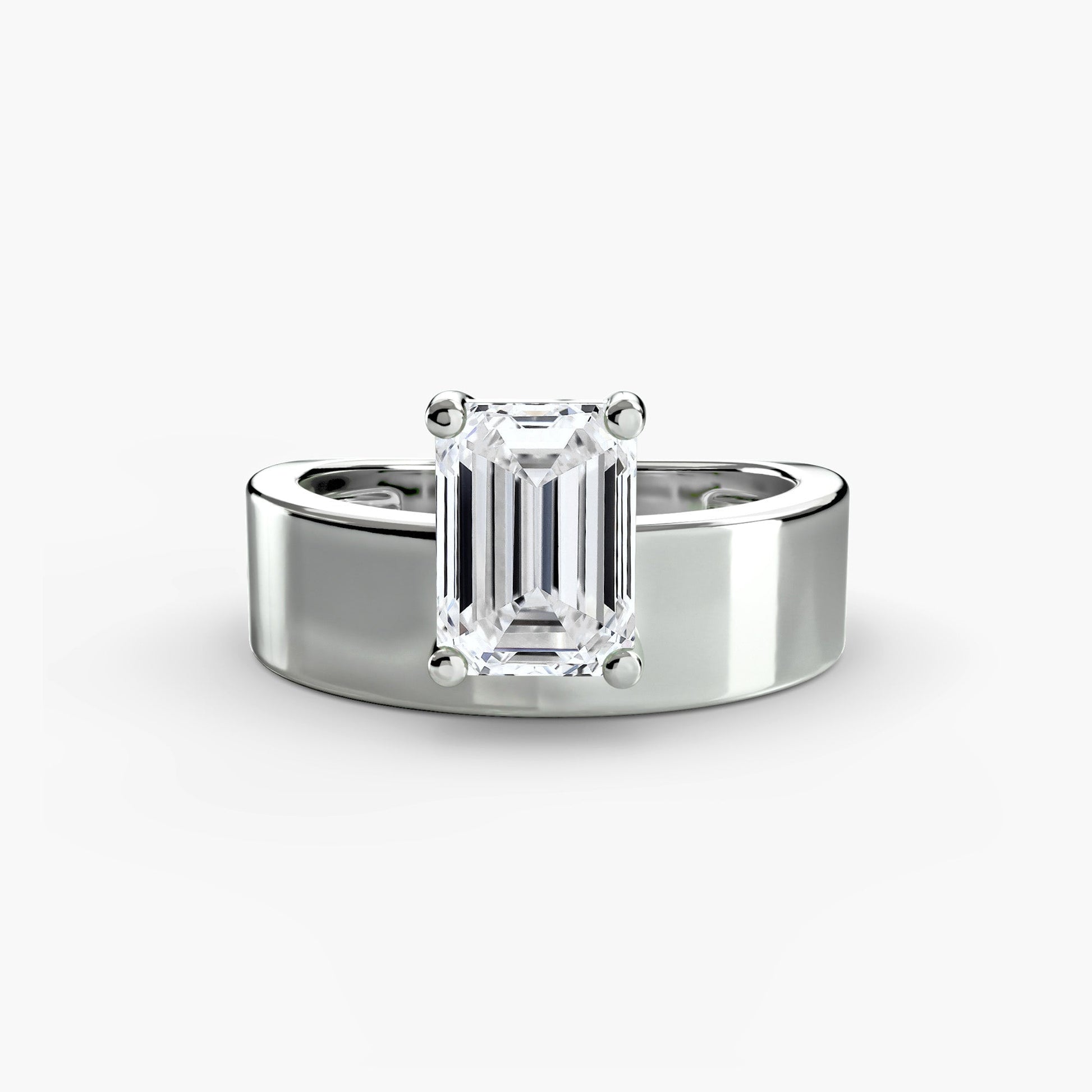 Wide Band Solitaire 2 - AYKA JEWELS