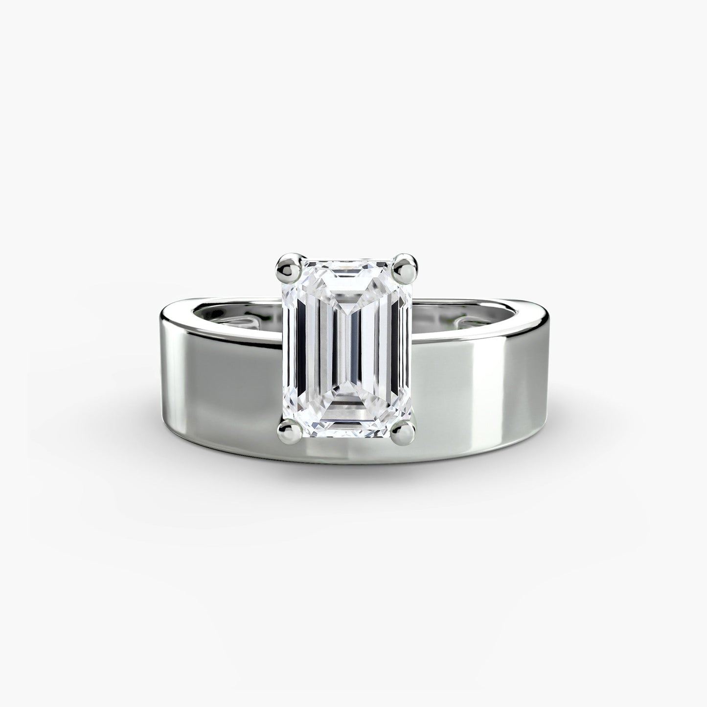 Wide Band Solitaire 2 - AYKA JEWELS