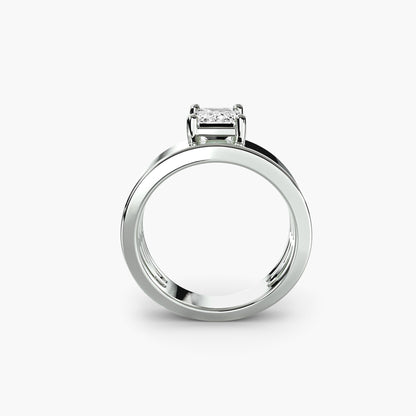 Wide Band Solitaire 2 - AYKA JEWELS