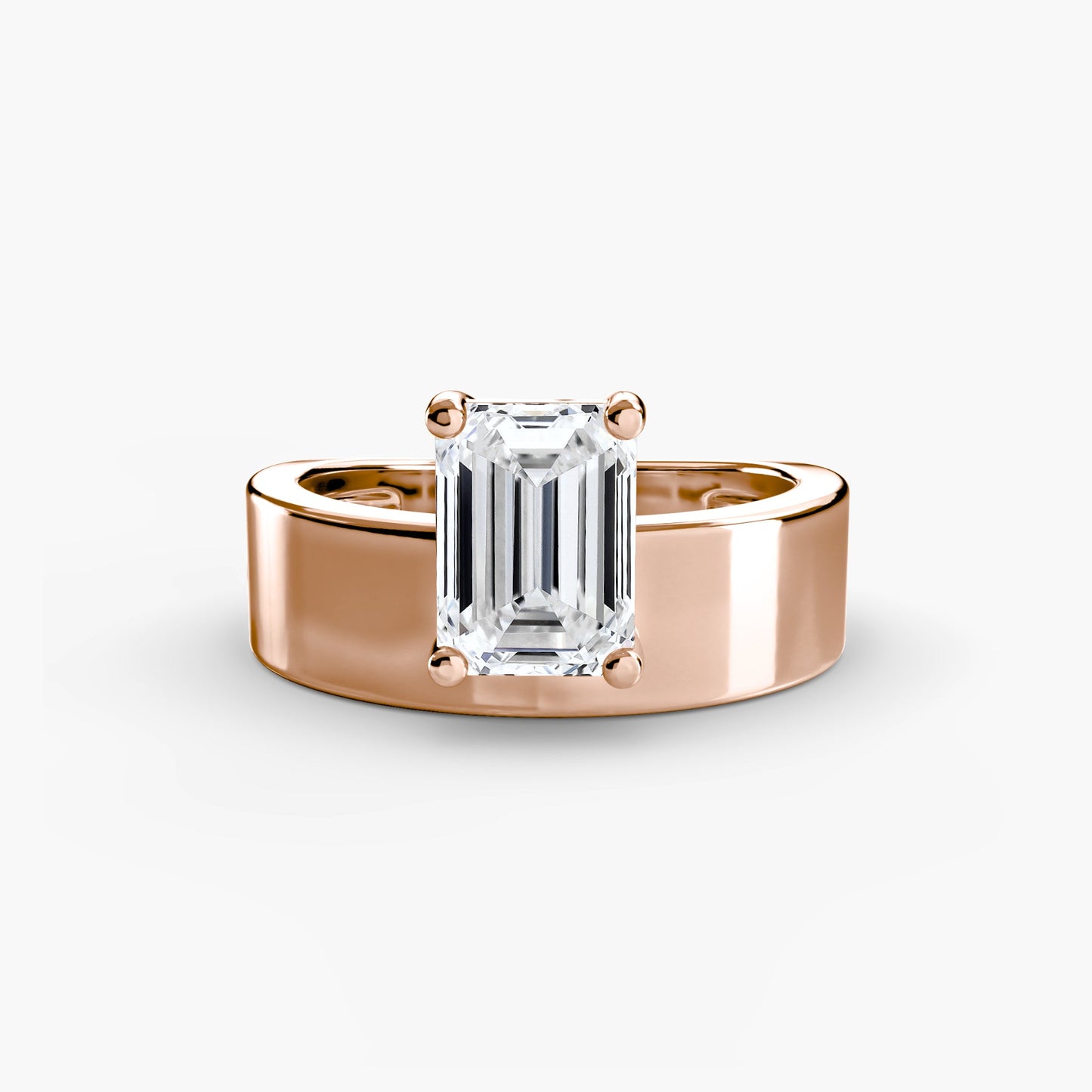 Wide Band Solitaire 2 - AYKA JEWELS