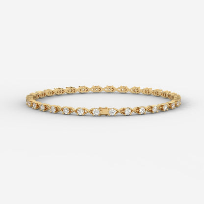XO Tennis Bracelet - Round - AYKA JEWELS
