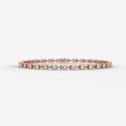 XO Tennis Bracelet - Round - AYKA JEWELS